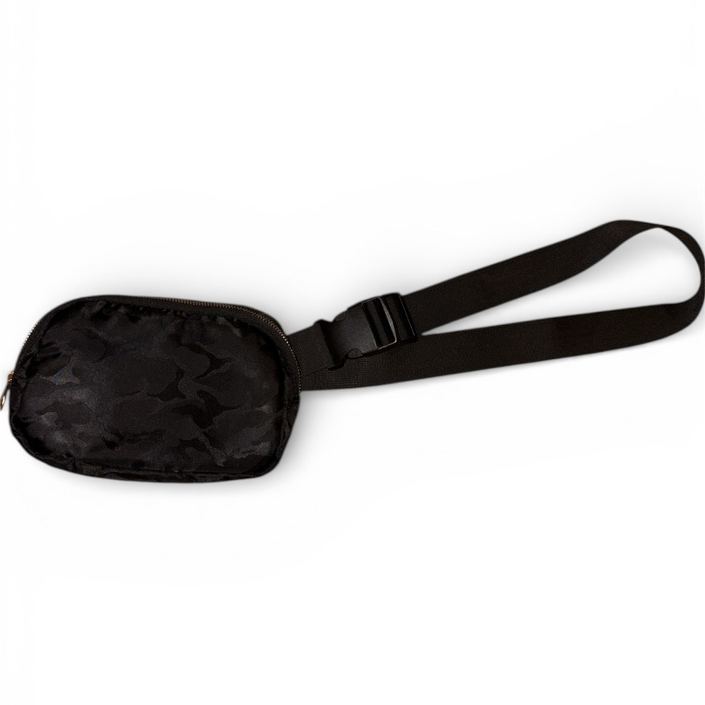 Black Camouflage Belt Bag